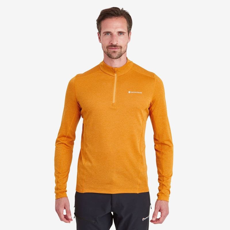 Montane Dart Zip Neck T-shirt Herr Orange | EXN6265LK