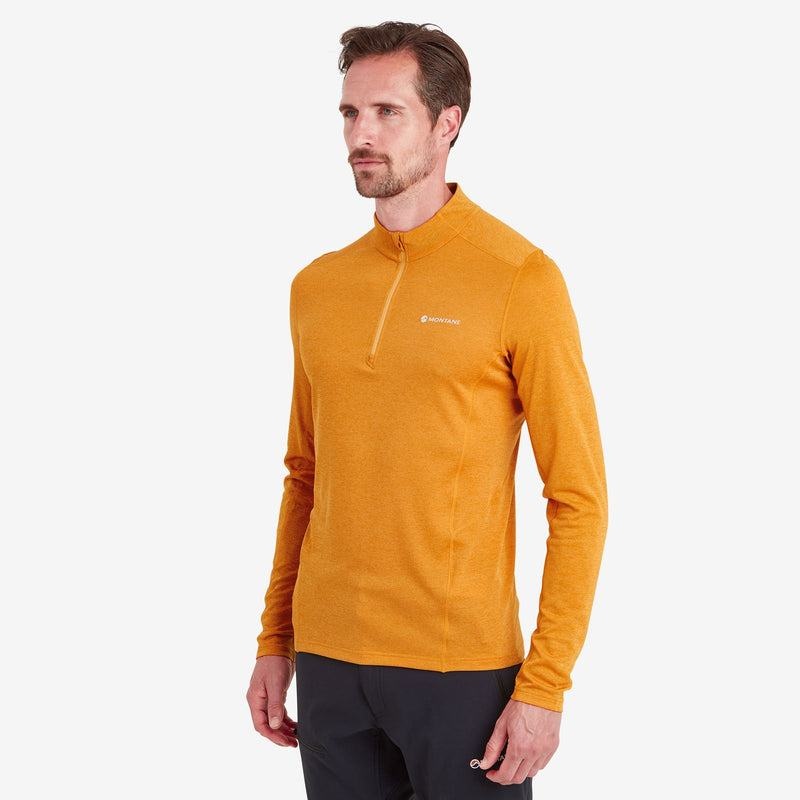 Montane Dart Zip Neck T-shirt Herr Orange | EXN6265LK