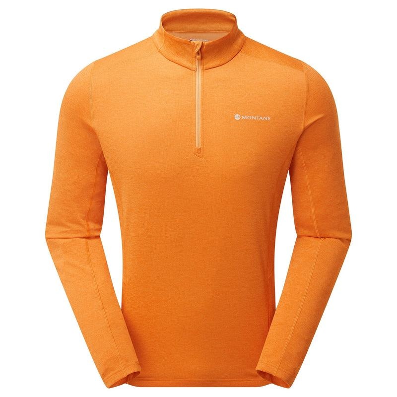 Montane Dart Zip Neck T-shirt Herr Orange | EXN6265LK