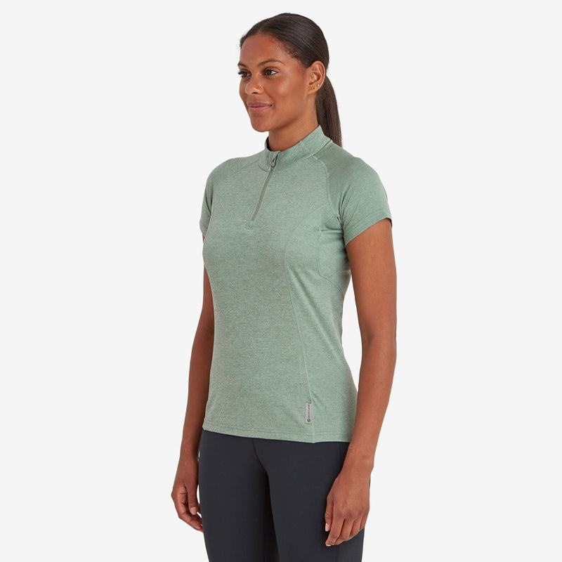 Montane Dart Zip T-shirt Dam Grå Gröna | RCO5938MI