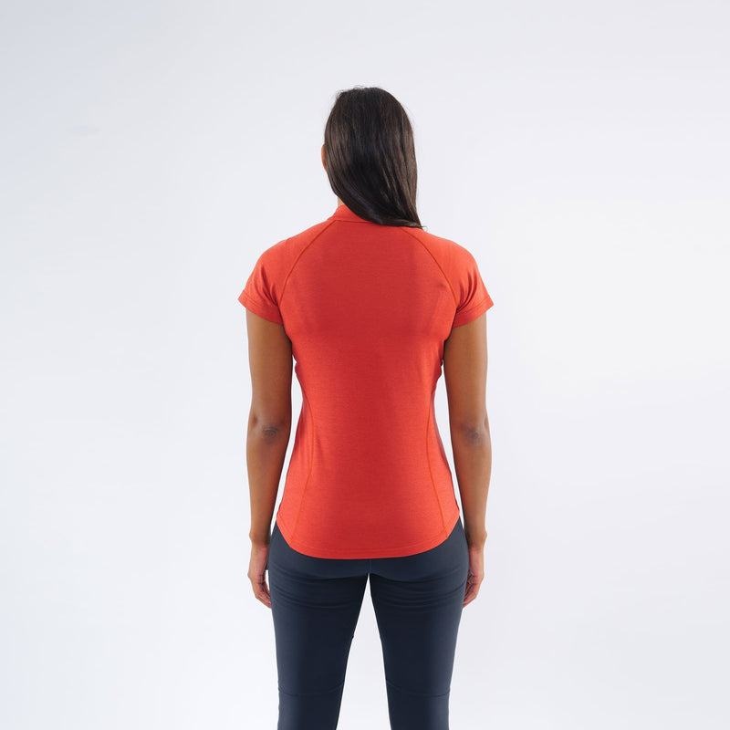 Montane Dart Zip T-shirt Dam Orange Röda | PRC8176RL