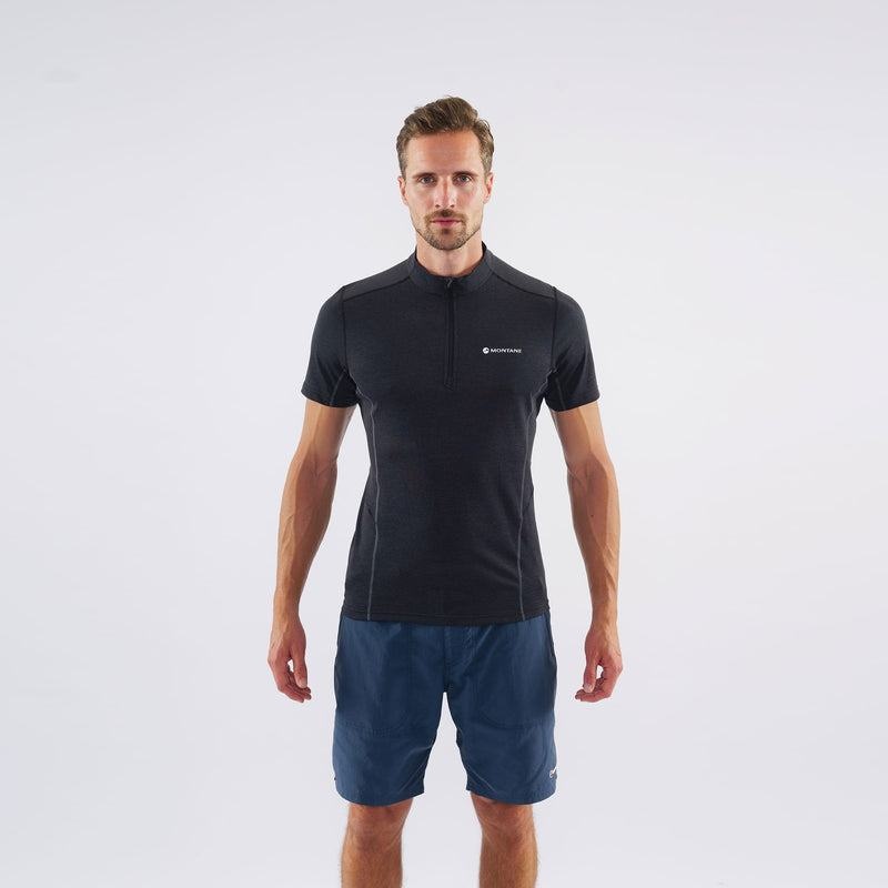 Montane Dart Zip T-shirt Herr Svarta | IEG578OQ