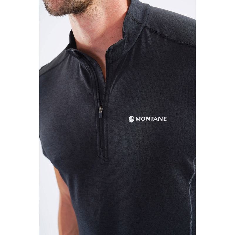 Montane Dart Zip T-shirt Herr Svarta | IEG578OQ