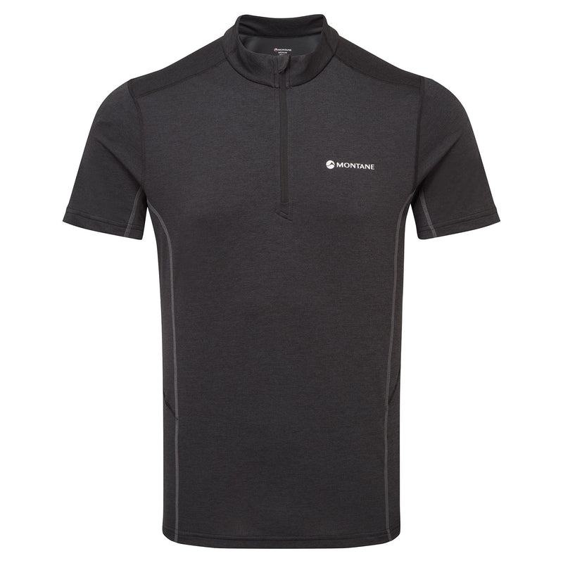 Montane Dart Zip T-shirt Herr Svarta | IEG578OQ