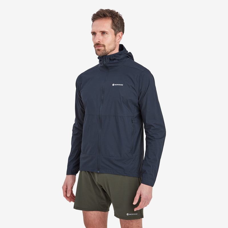 Montane Featherlite Hooded Windproof Jacka Herr Mörkblå | IWE529ZG