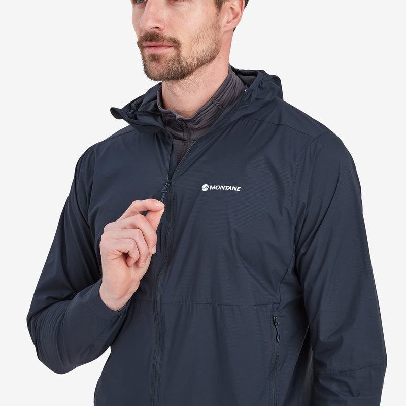 Montane Featherlite Hooded Windproof Jacka Herr Mörkblå | IWE529ZG