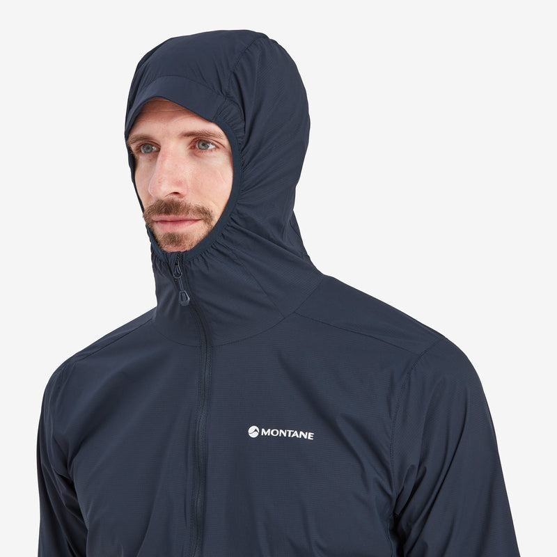 Montane Featherlite Hooded Windproof Jacka Herr Mörkblå | IWE529ZG