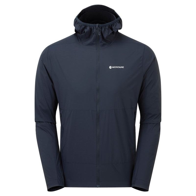 Montane Featherlite Hooded Windproof Jacka Herr Mörkblå | IWE529ZG