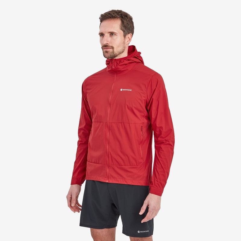 Montane Featherlite Hooded Windproof Jacka Herr Mörkröda | TVE3572LE