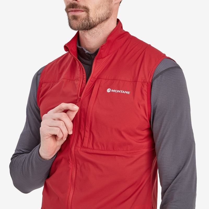 Montane Featherlite Windproof Väst Herr Mörkröda | DFE8910XT