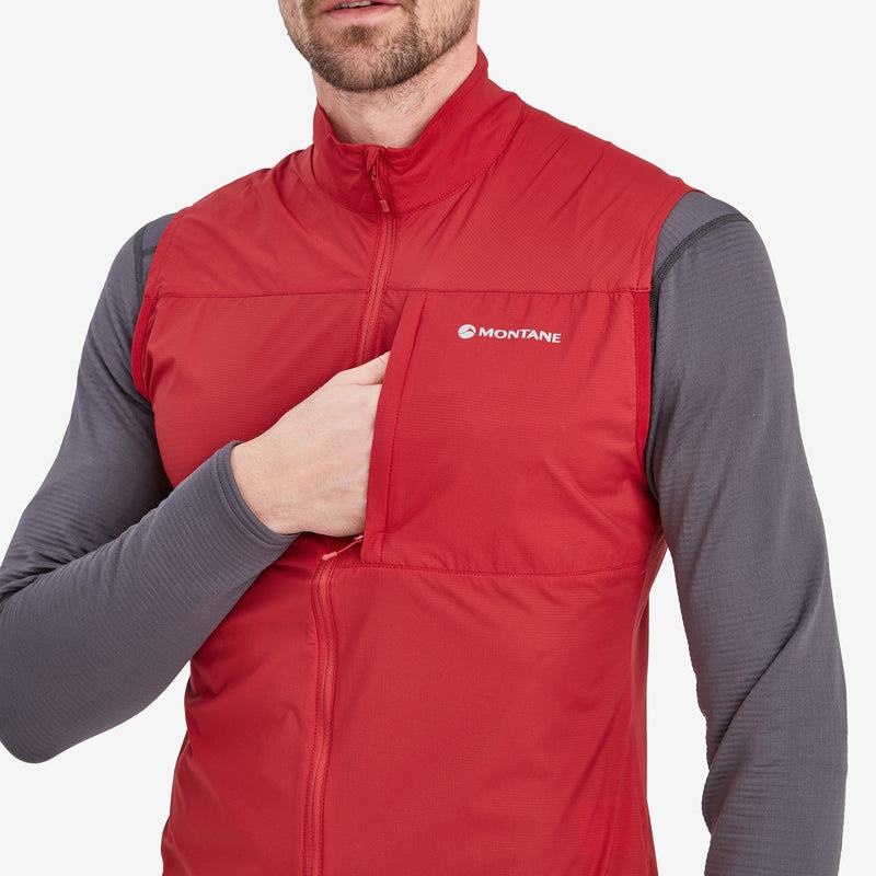 Montane Featherlite Windproof Väst Herr Mörkröda | DFE8910XT