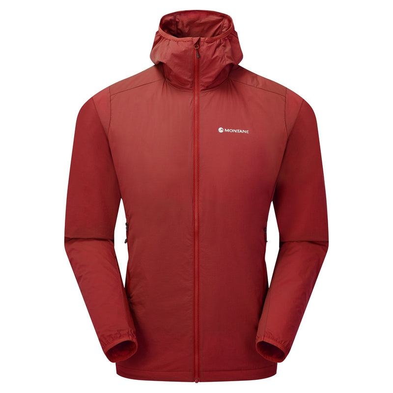 Montane Fireball Nano Hooded Jacka Herr Mörkröda | JAN7855SY