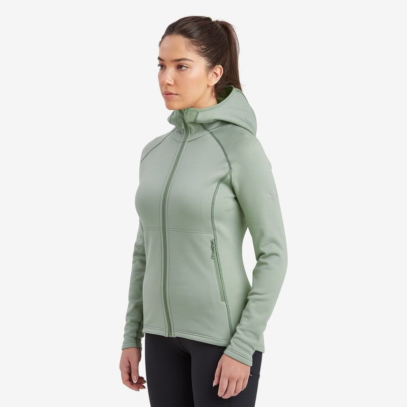 Montane Fury Hooded Fleecejackor Dam Grå Gröna | ZVO8516OT