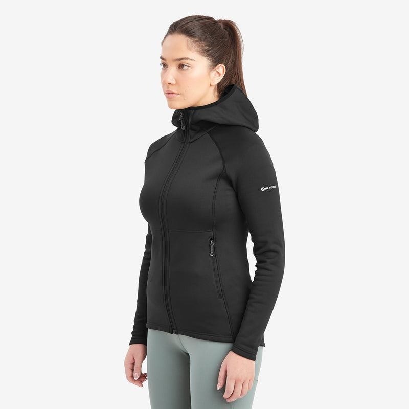 Montane Fury Hooded Fleecejackor Dam Svarta | CIU966RB