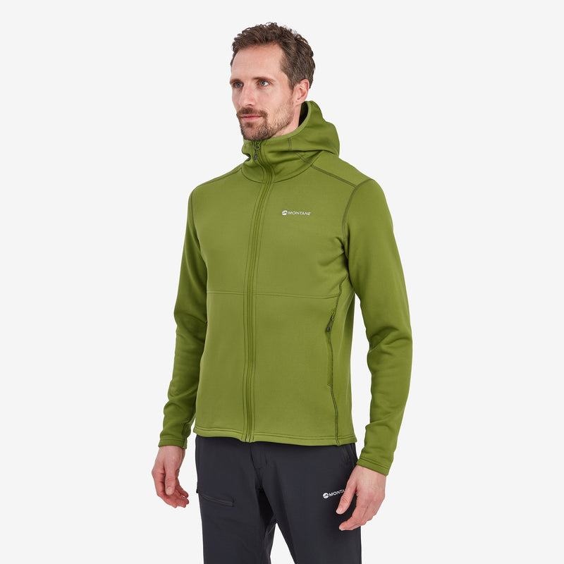 Montane Fury Hooded Fleecejackor Herr Gröna | ISI6772FM