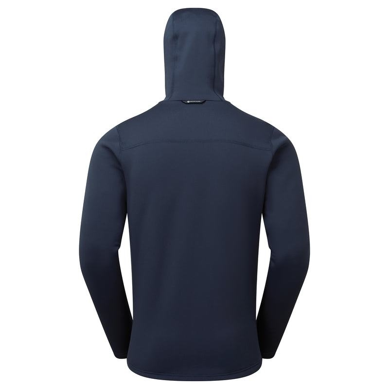 Montane Fury Hooded Fleecejackor Herr Mörkblå | UHT6540HK