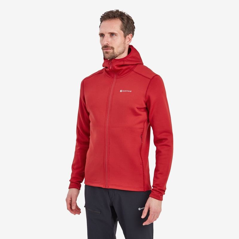 Montane Fury Hooded Fleecejackor Herr Mörkröda | ULF5912VJ