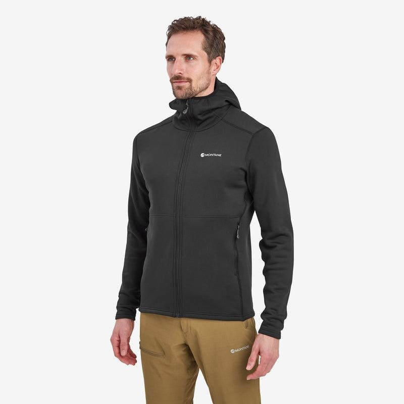 Montane Fury Hooded Fleecejackor Herr Svarta | LQU9271WU