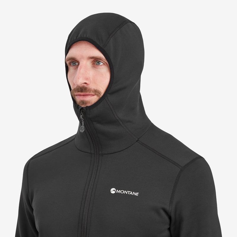 Montane Fury Hooded Fleecejackor Herr Svarta | LQU9271WU