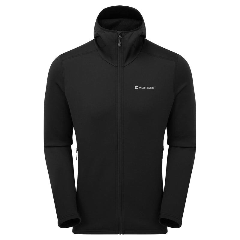 Montane Fury Hooded Fleecejackor Herr Svarta | LQU9271WU