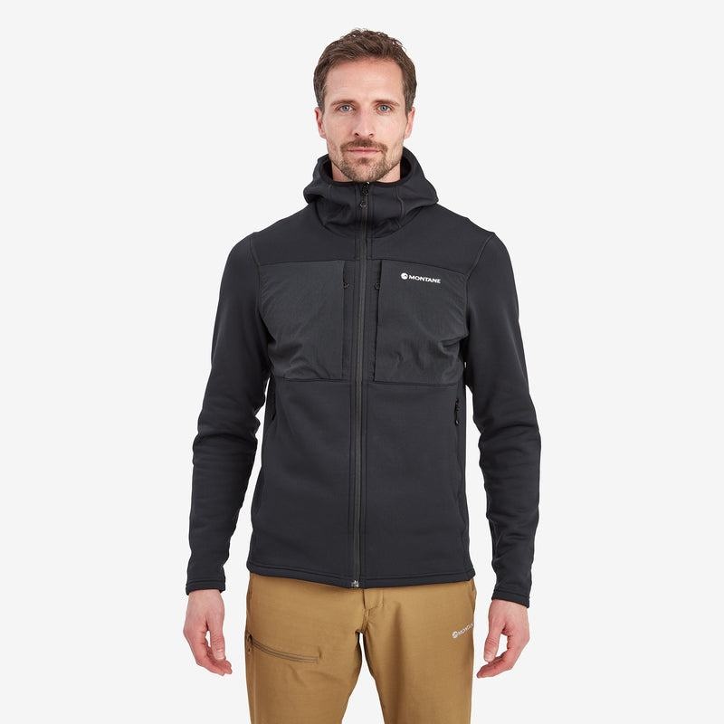 Montane Fury XT Hooded Fleecejackor Herr Svarta | JEH9410HA