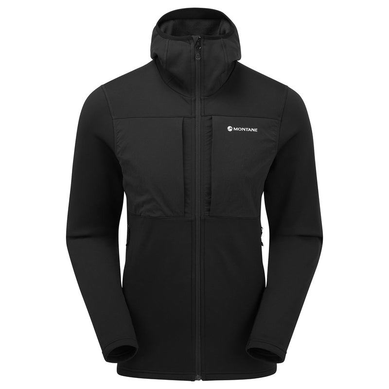 Montane Fury XT Hooded Fleecejackor Herr Svarta | JEH9410HA