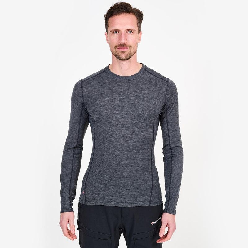 Montane Primino 140 Long Sleeve T-shirt Herr Svarta | EAU4160MU