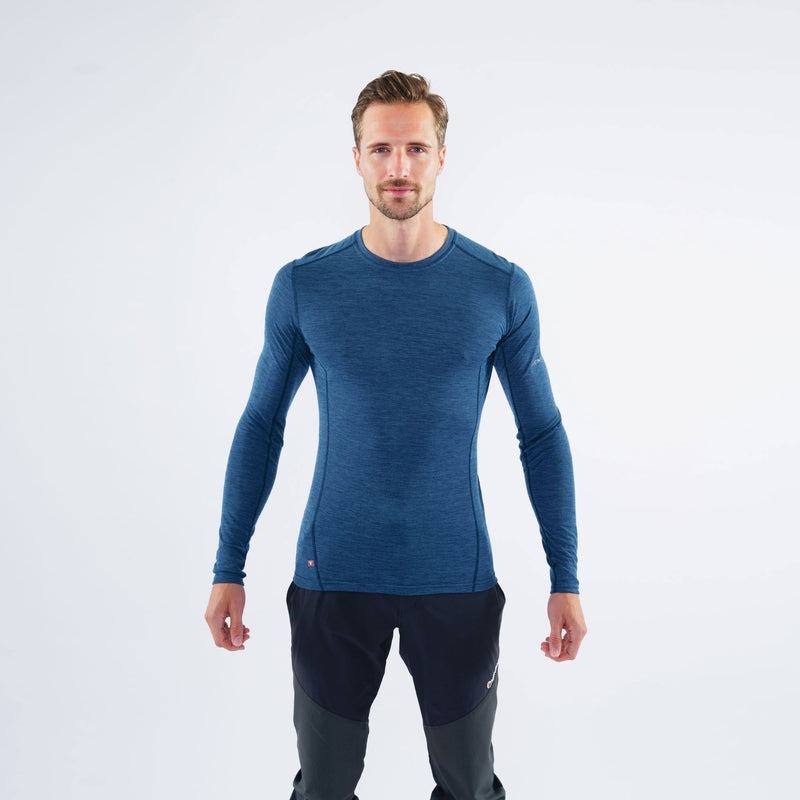 Montane Primino 140 Long Sleeve T-shirt Herr Marinblå Blå | DMJ4528PB