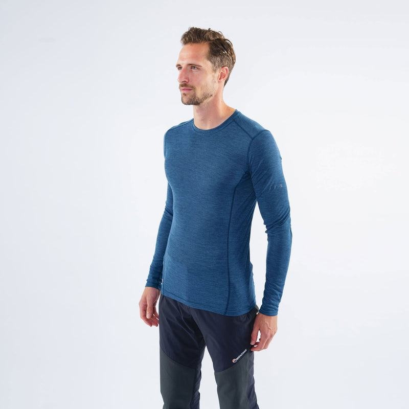 Montane Primino 140 Long Sleeve T-shirt Herr Marinblå Blå | DMJ4528PB