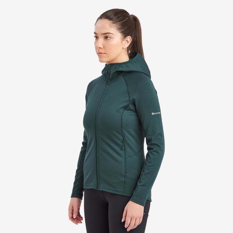 Montane Protium Hooded Fleecejackor Dam Olivgröna Gröna | VOM2271ZT