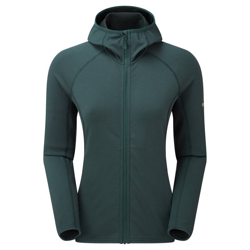 Montane Protium Hooded Fleecejackor Dam Olivgröna Gröna | VOM2271ZT