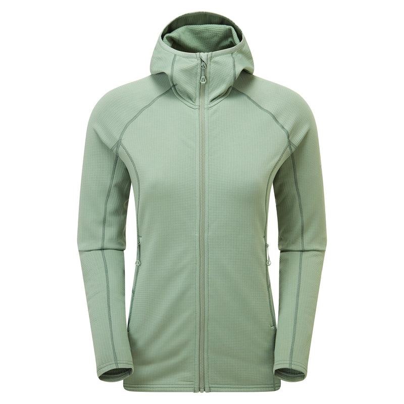 Montane Protium Hooded Fleecejackor Dam Grå Gröna | SUX5273BA