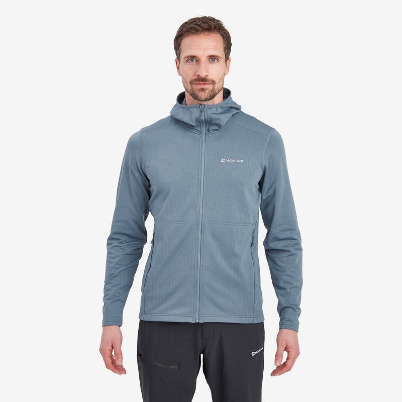 Montane Protium Hooded Fleecejackor Herr Grå Blå | AYW875PQ