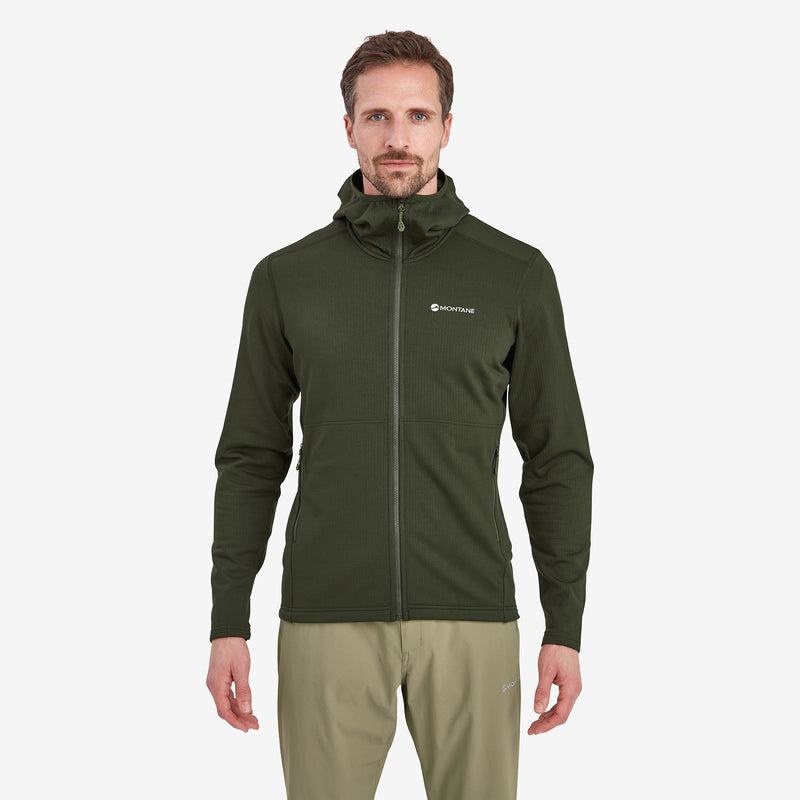 Montane Protium Hooded Fleecejackor Herr Mörkgröna | JDF4442TE