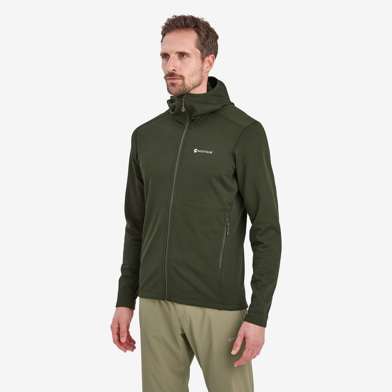 Montane Protium Hooded Fleecejackor Herr Mörkgröna | JDF4442TE