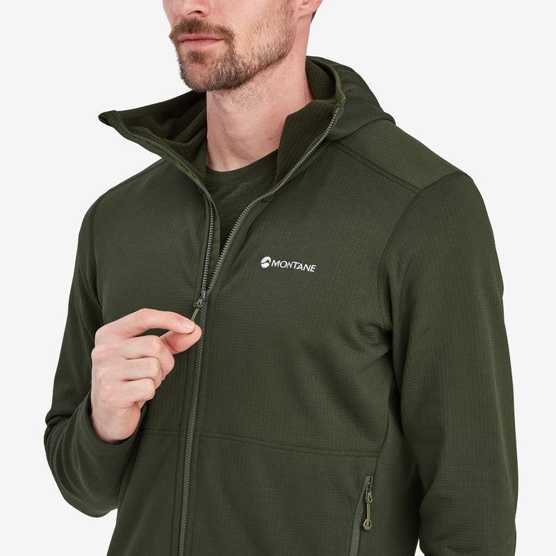 Montane Protium Hooded Fleecejackor Herr Mörkgröna | JDF4442TE