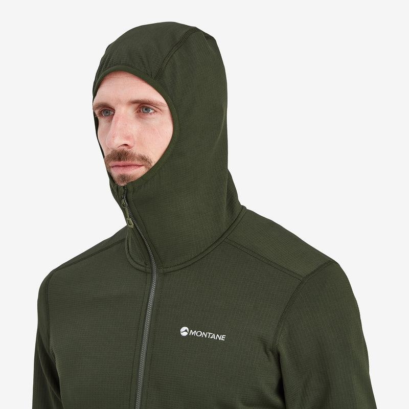 Montane Protium Hooded Fleecejackor Herr Mörkgröna | JDF4442TE