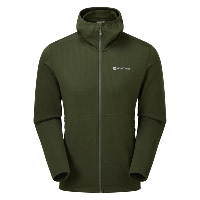 Montane Protium Hooded Fleecejackor Herr Mörkgröna | JDF4442TE