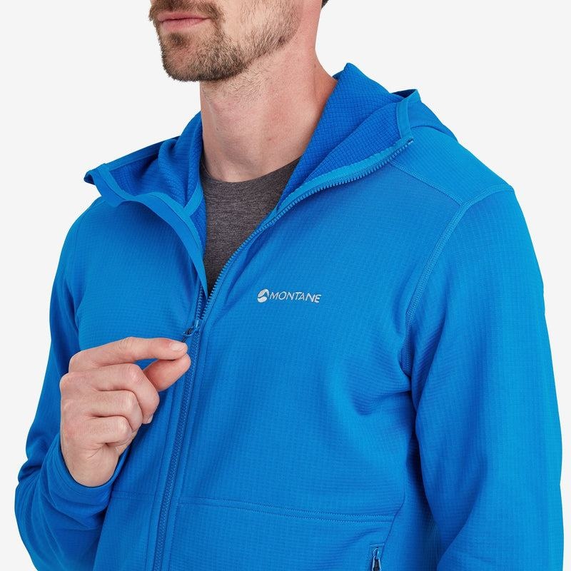 Montane Protium Hooded Fleecejackor Herr Blå | UGV8875XE