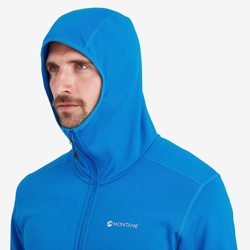 Montane Protium Hooded Fleecejackor Herr Blå | UGV8875XE