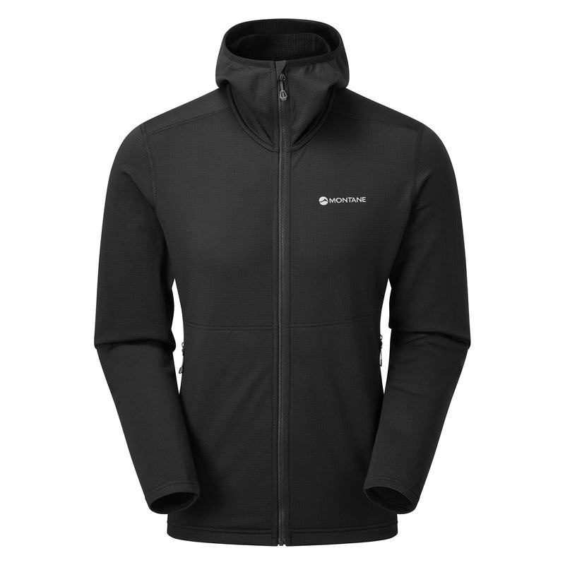 Montane Protium Hooded Fleecejackor Herr Svarta | KQK3321ZO