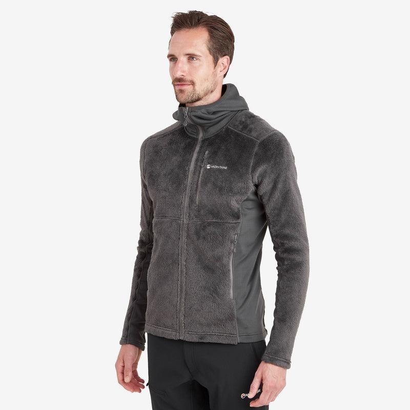 Montane Protium XPD Hooded Fleecejackor Herr Mörkgrå | QLL5997WK