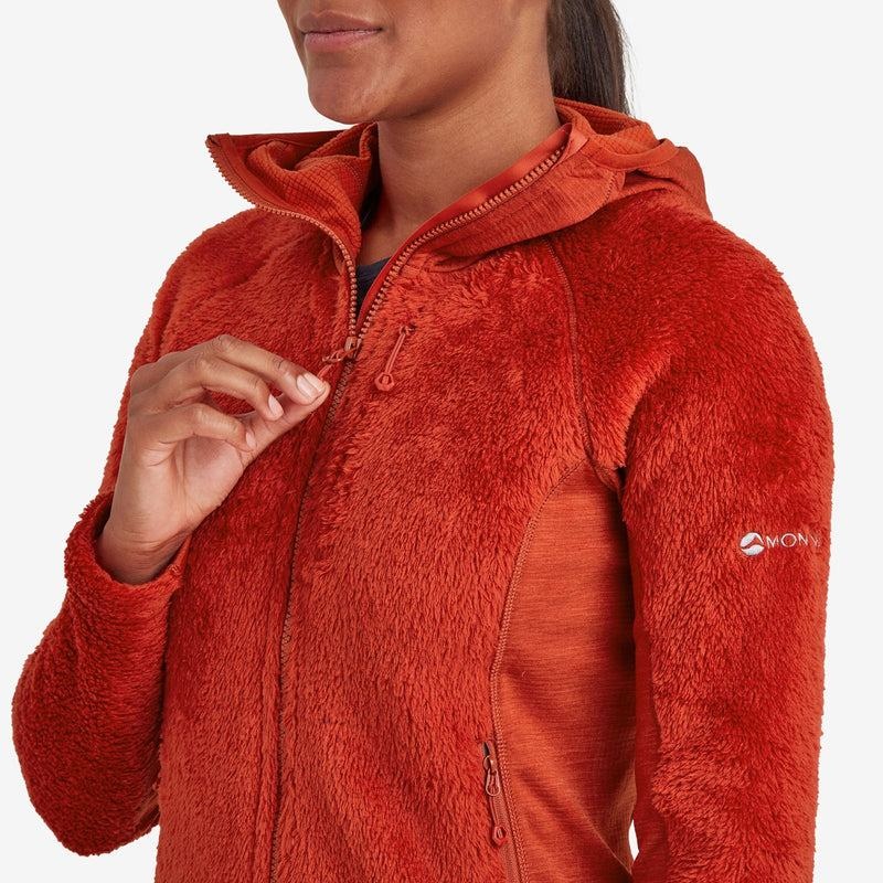 Montane Protium XPD Hooded Fleecejackor Dam Orange Röda | VVU506LV