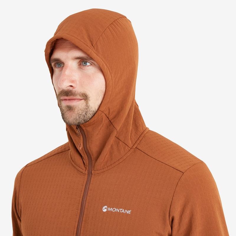 Montane Protium XT Hooded Fleecejackor Herr Mörkorange | SQJ6655SX