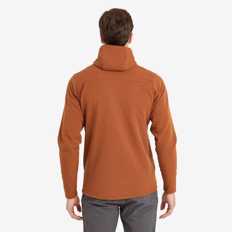 Montane Protium XT Hooded Fleecejackor Herr Mörkorange | SQJ6655SX