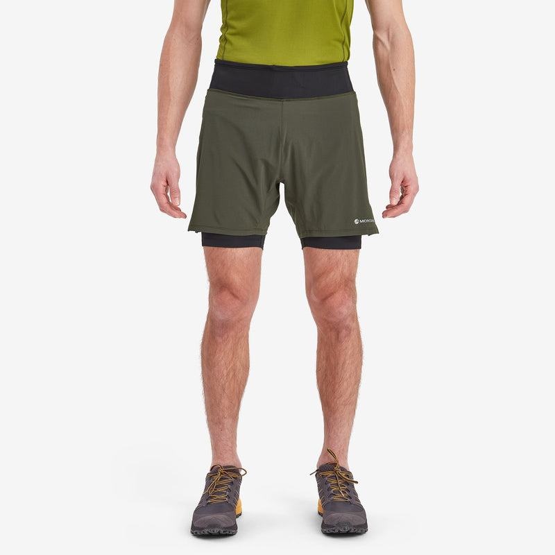 Montane Slipstream Twin Skin Löpar Shorts Herr Mörkgröna | MBX9732RQ