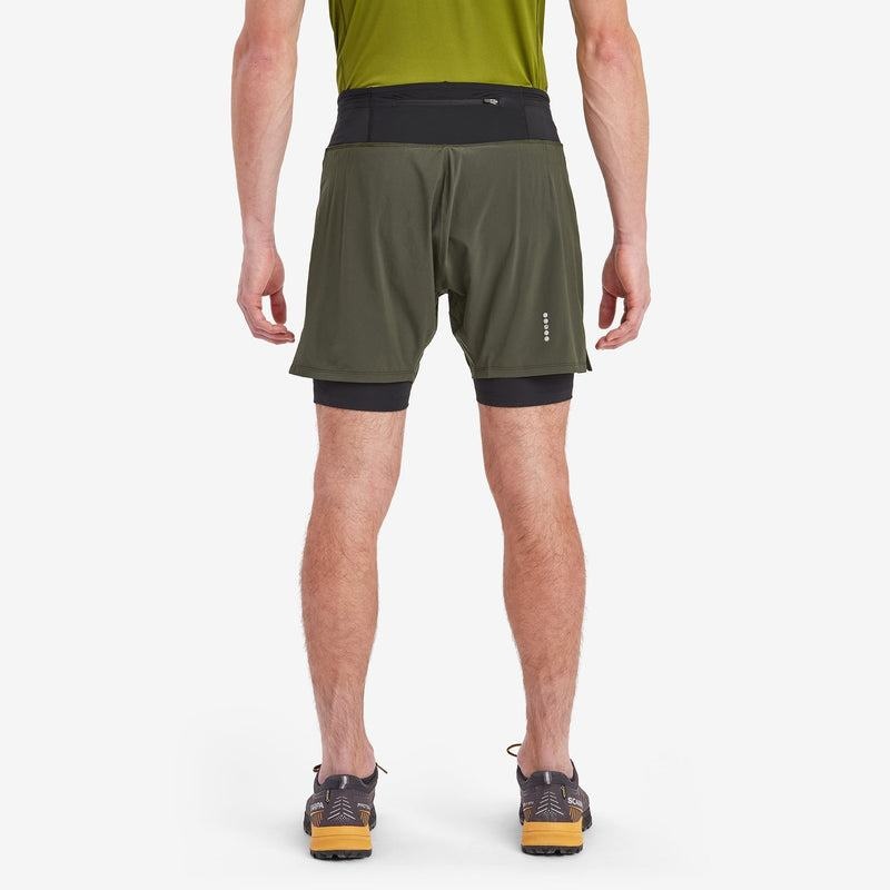 Montane Slipstream Twin Skin Löpar Shorts Herr Mörkgröna | MBX9732RQ